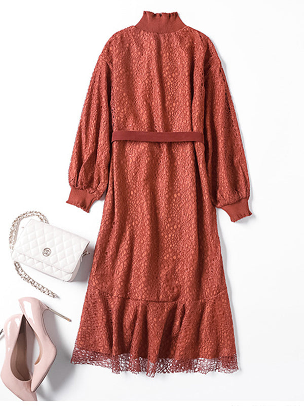 Robe en dentelle midih