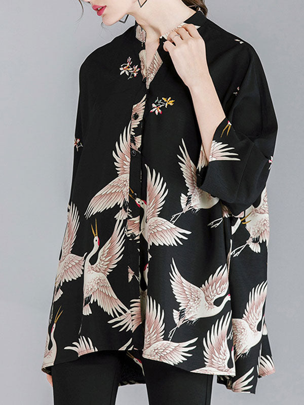 Chemise graphique volant sans faille