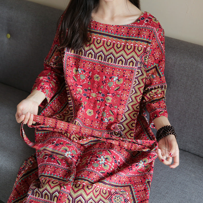 Round Neck Summer Maxi Dress