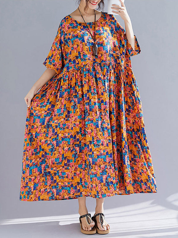Vestido de smock de flores mais trêmula