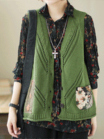 Saturday Night Patch algodão Cardigan de suéter de malha de algodão