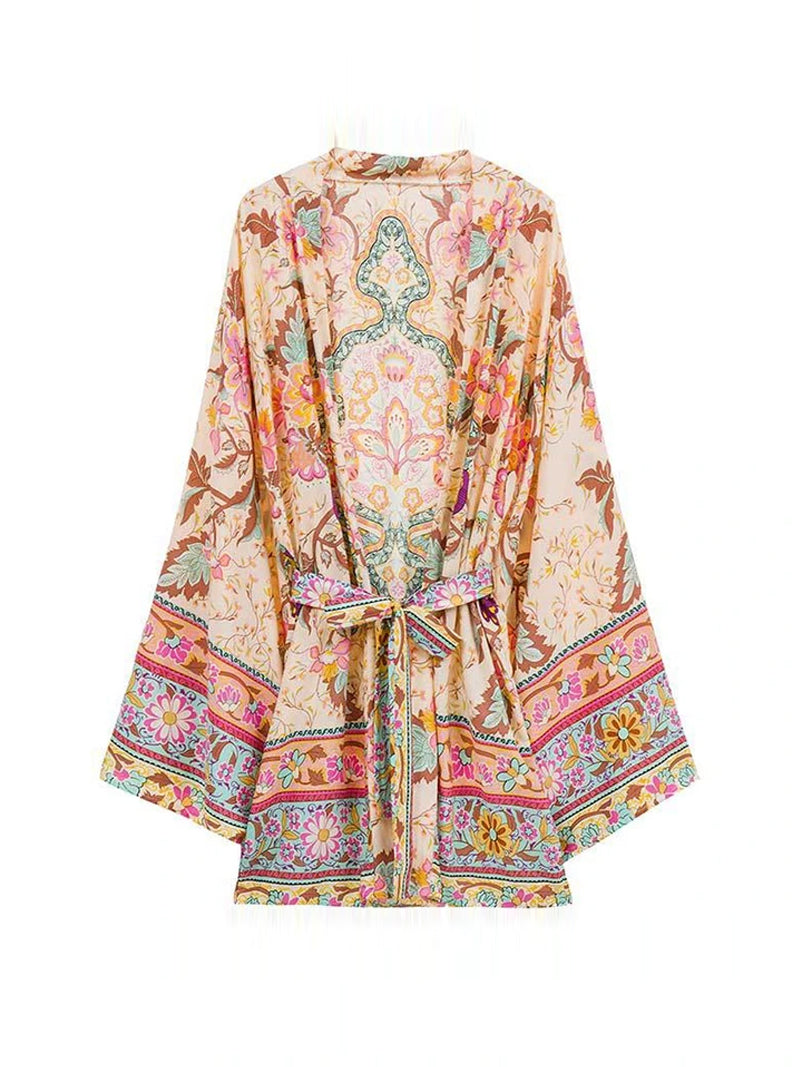 Evatrends cotton gown robe printed kimonos