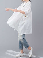 Evatrends Cotton Top, Summer wear, Doll sleeves, Plain top, Round Neck Wear With Jeans pant or Trouser