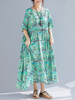 Vestido de Smock Green Light