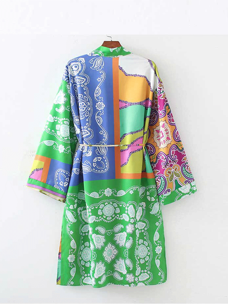 Tu m'as eu cravate dye kimono