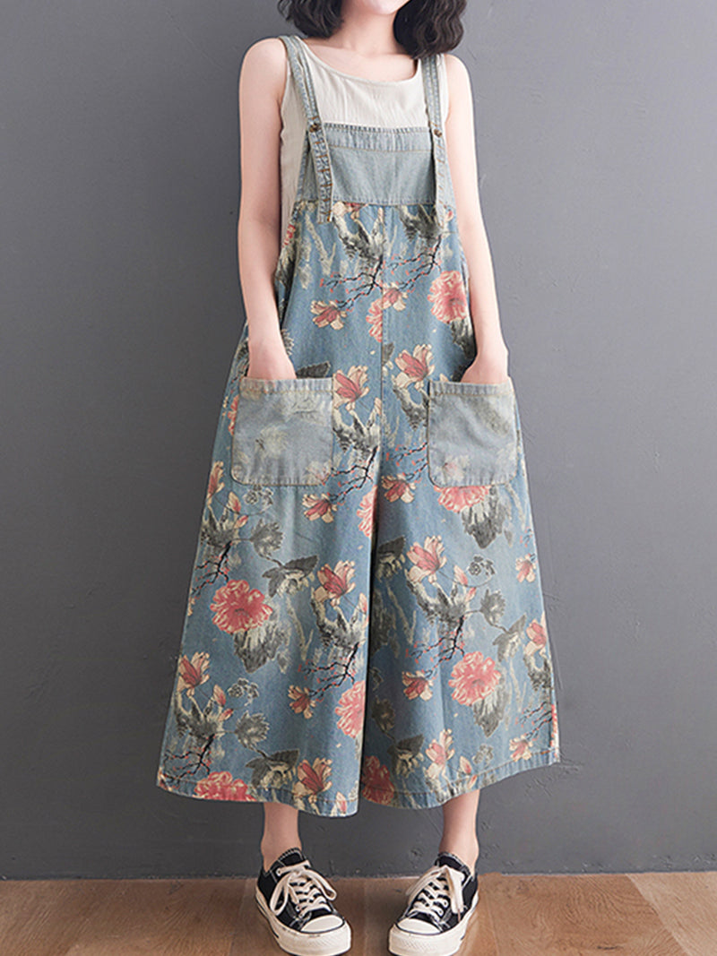 Stylish Women's Denim Dungarees