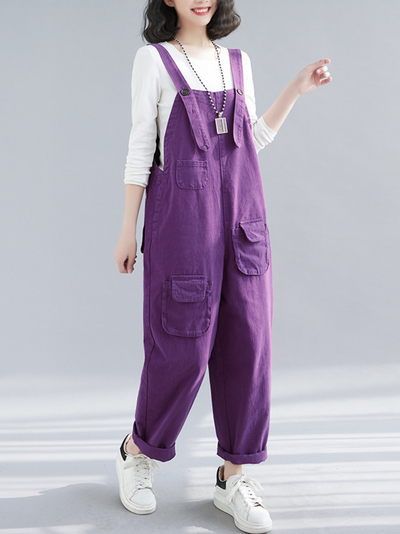 Women's Purple Overalls