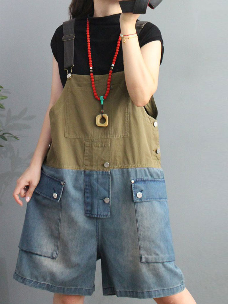Dungarees, denim, vintage retro style overall, Short Dungaree