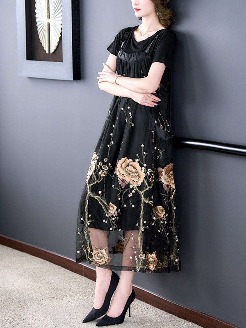 Floral Maxi Overall Women's Dress 