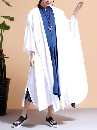 Batwing-sleeves Loose Cape Coat