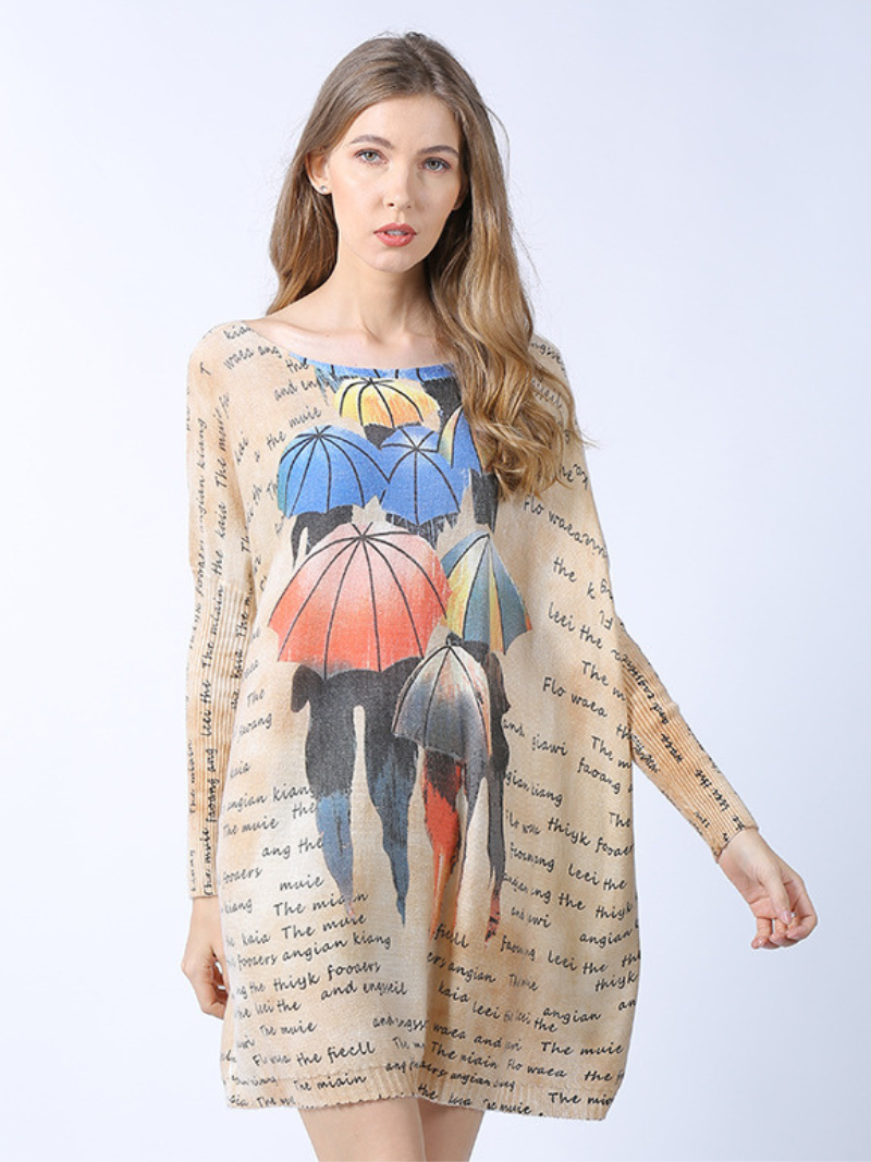  women's cartoon printing sweater 