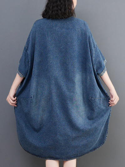 Women's Blue Denim Tops Dress