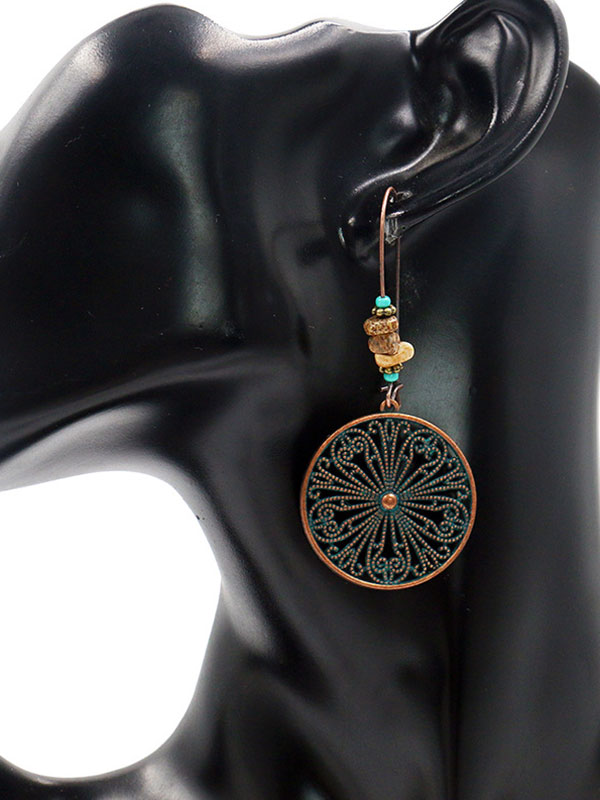 Boucles d'oreilles rondes et rondes