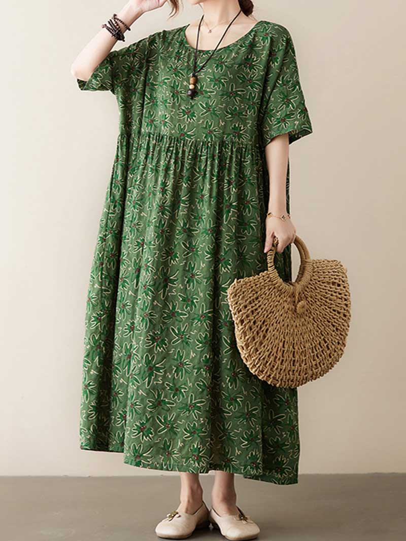 Robe de blouse florale imprimée par fille de rêve