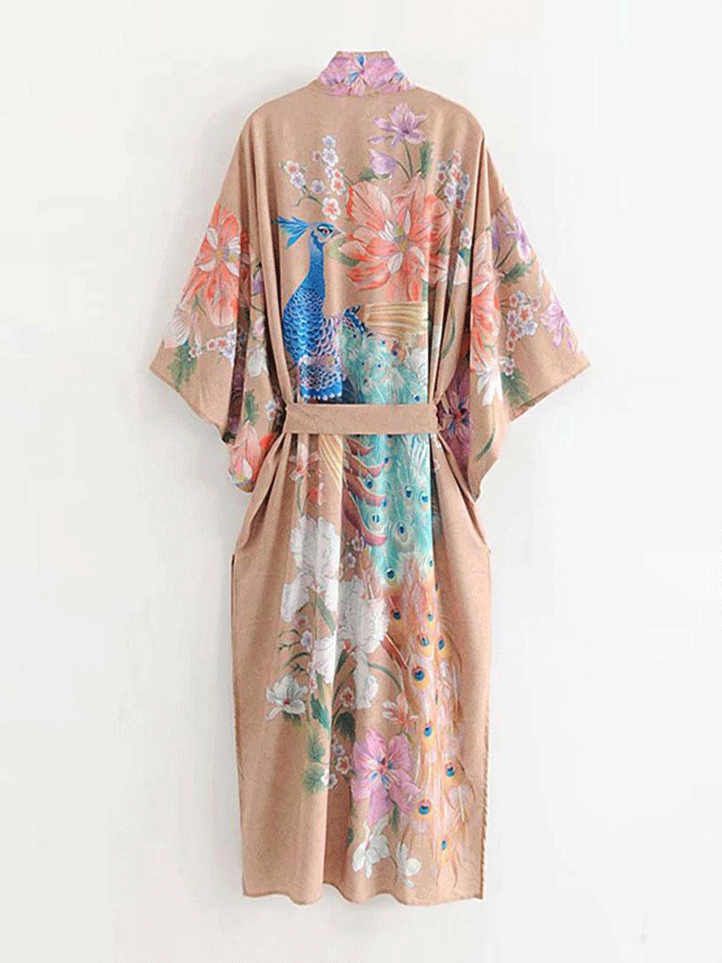 Floral Relaxed Fit Kimono Gown