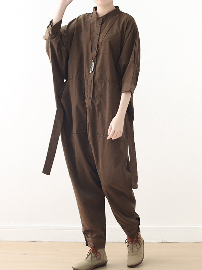 Front Button Closure Dungaree