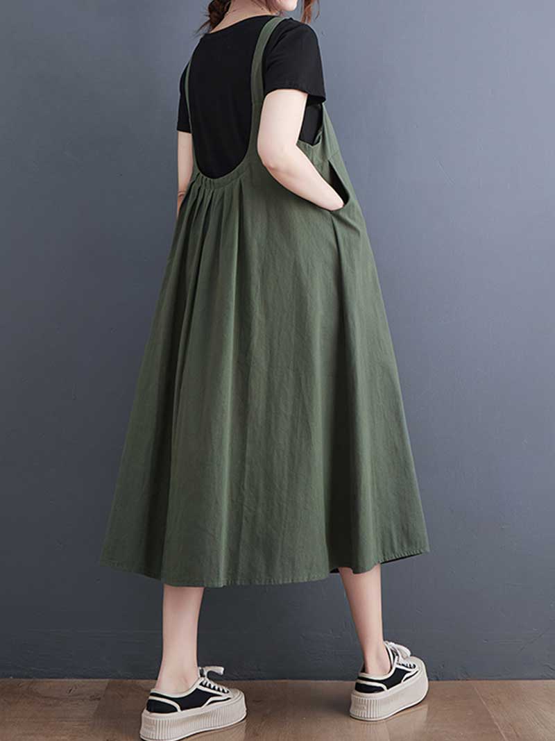 Pure Cotton Salopette Dress