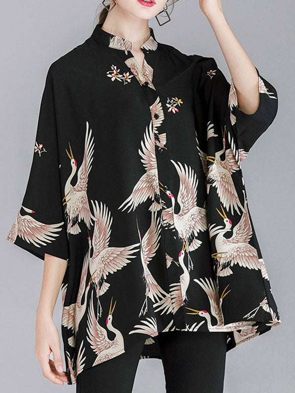 Chemise graphique volant sans faille