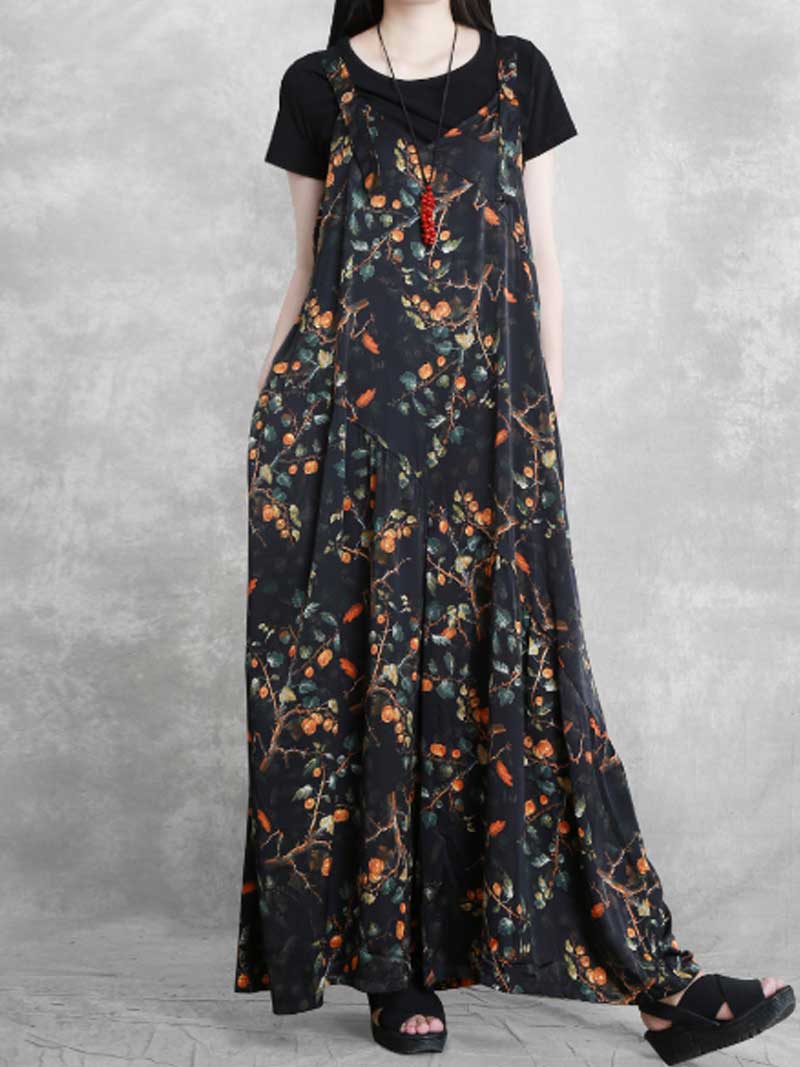 Women’s Floral Silk Overall Stylish Fit