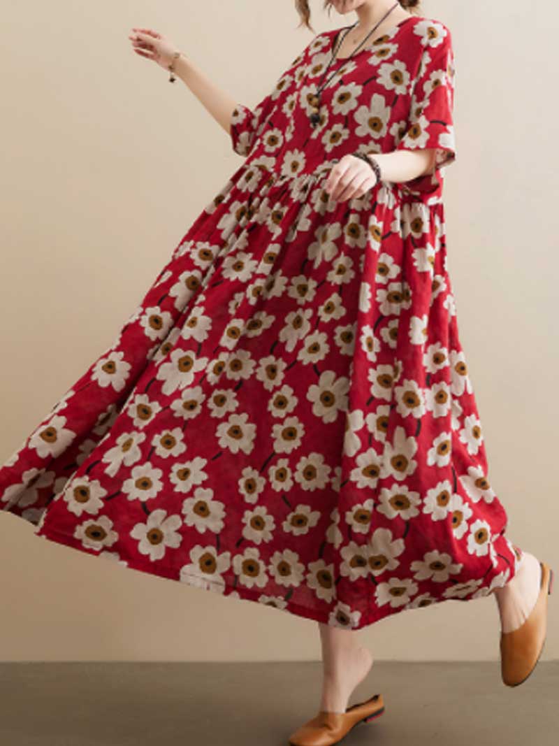 Donner de l'amour robe de blouse florale