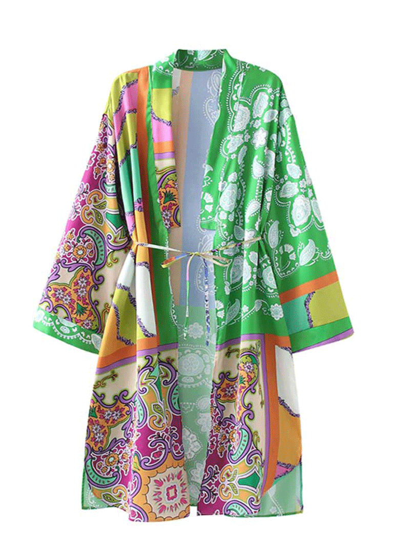 Tu m'as eu cravate dye kimono