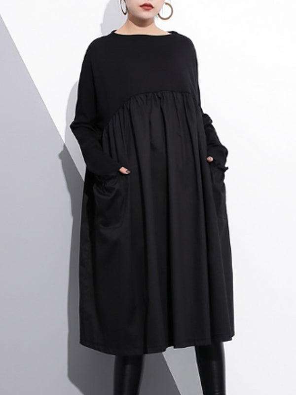 Robe de smock à peplum d'attitude rare