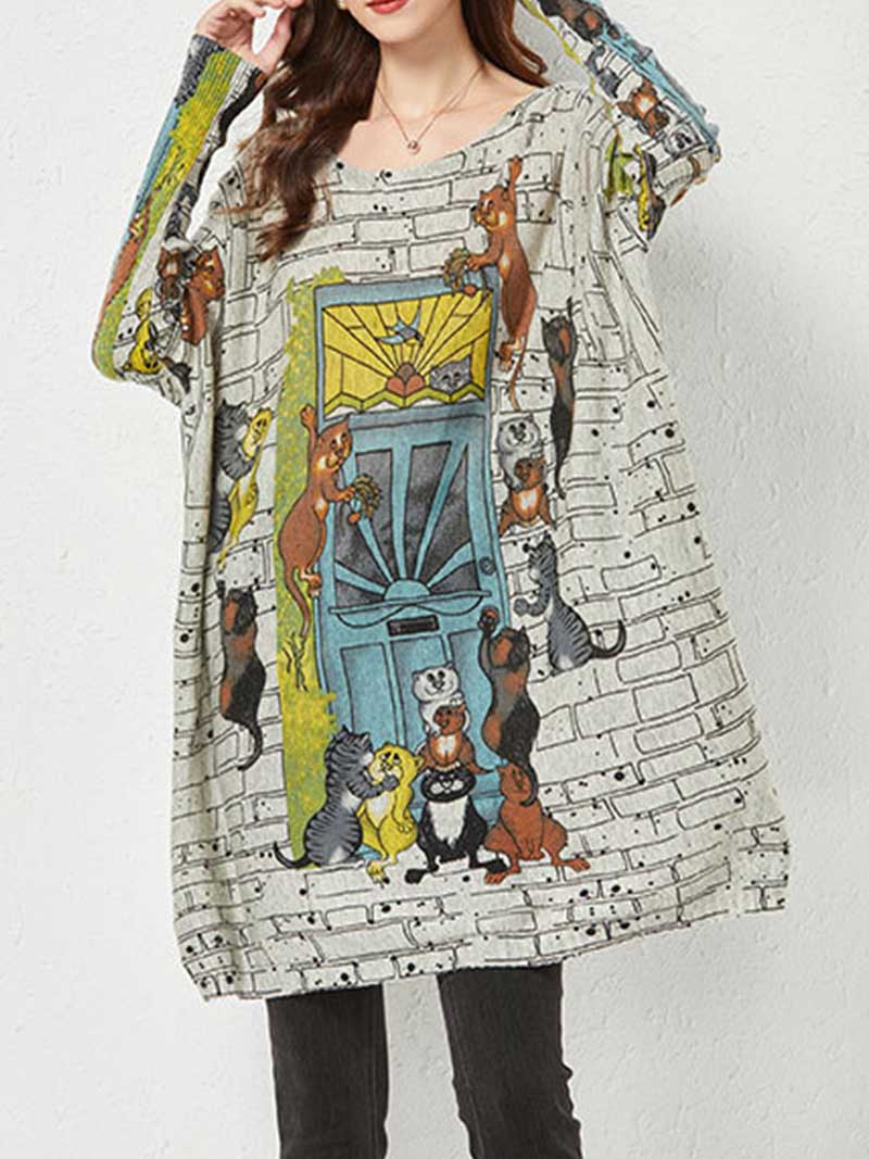 Danser dans le haut de pull d'hiver