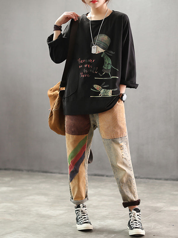 Eva Trends Jodie Stylish Vintage Cartoon Women's Top