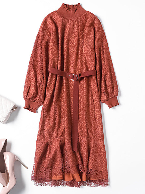 Robe en dentelle midih