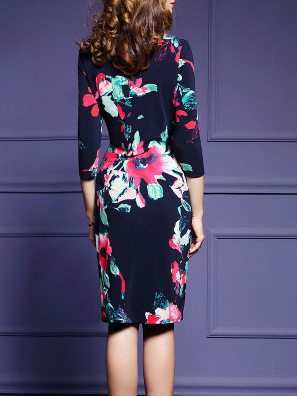 Robe midi de fleur queen