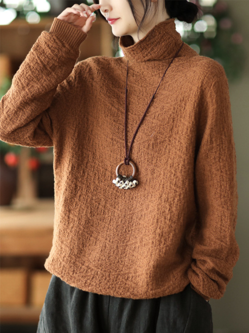 Women's orange Pullover Top