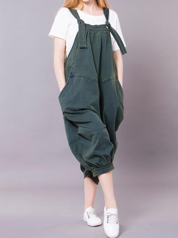 Cotton romper with relaxed silhouette
