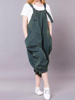 Cotton romper with relaxed silhouette
