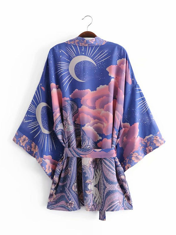 Evatrends cotton gown robe printed kimonos