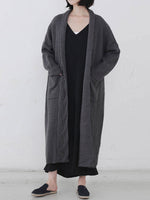 Diamond Long Cardigan Sweater com bolso