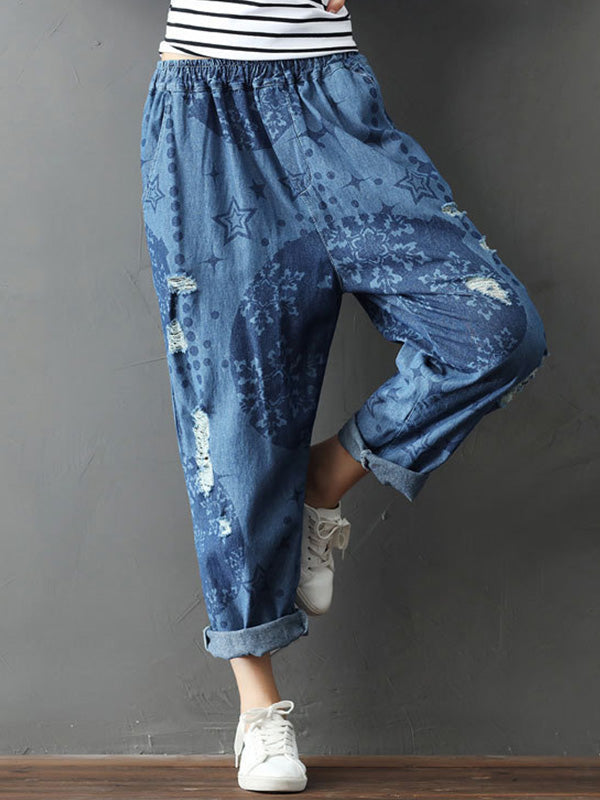 Pantalon de coton à déchirer un wow retentissant