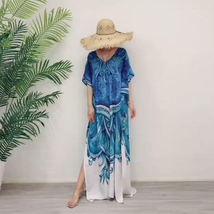 فستان ماكسي بتصميم بوهيمي عرقي من Dancing Peacock