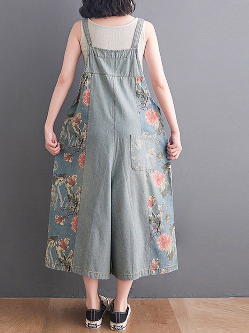 Pocket Style Denim Dungarees