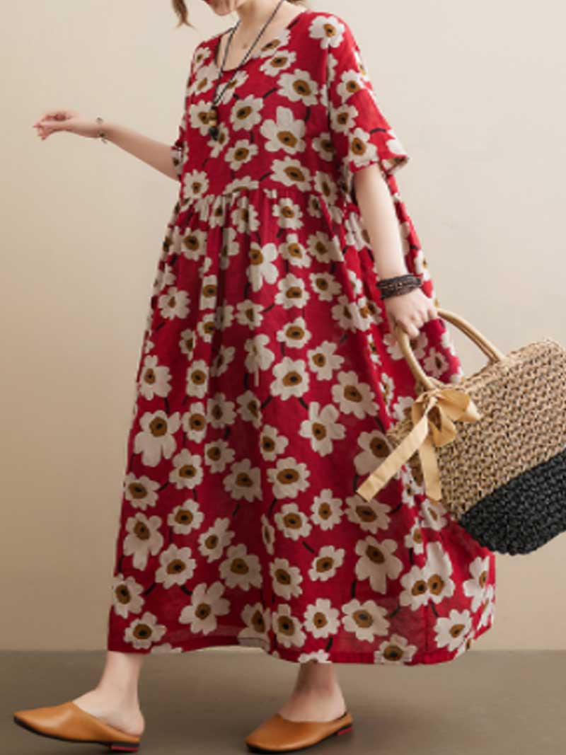 Donner de l'amour robe de blouse florale