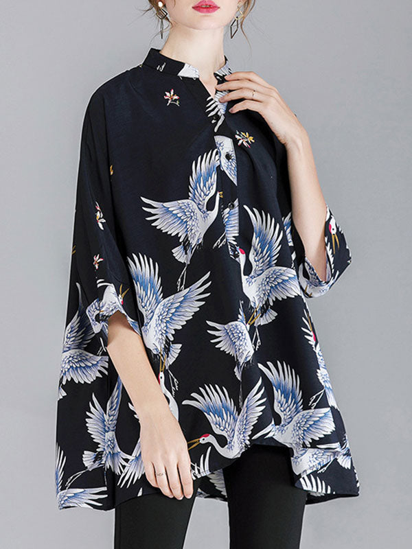 Chemise graphique volant sans faille