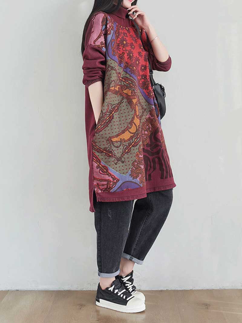 Pocket Style Women's Sweater Dress