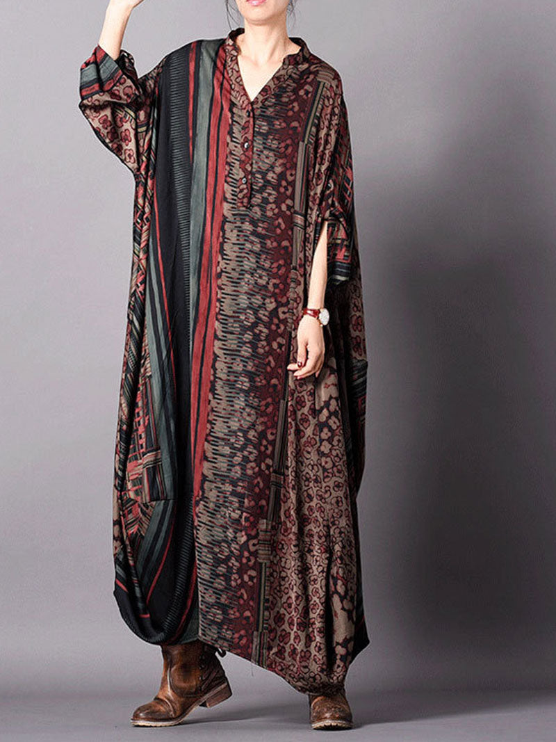  Women's Flattering Print Maxi Dress
