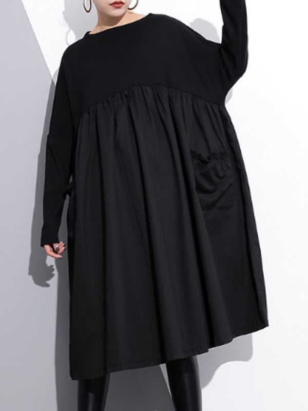 Robe de smock à peplum d'attitude rare