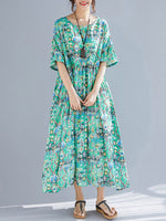Vestido de Smock Green Light