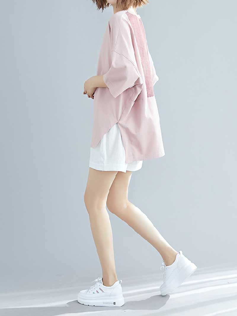 Evatrends Cotton Top, Summer wear, Short sleeves, Plain top, Round Neck Wear With Jeans pant 