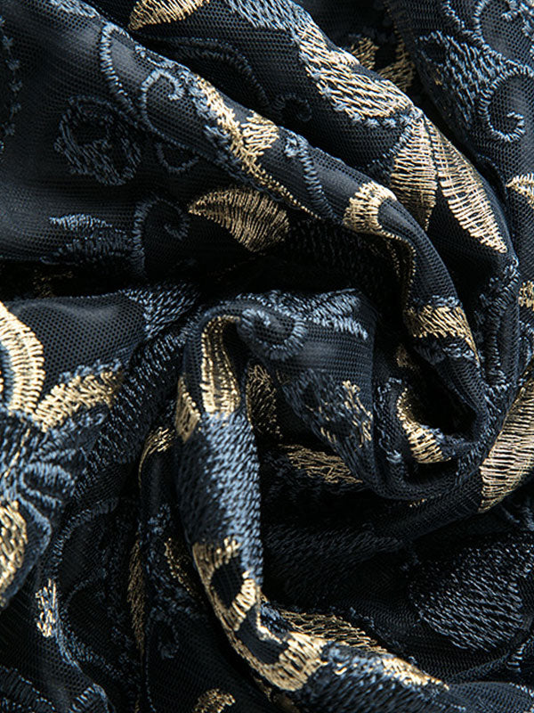 Robe midi en dentelle au crochet