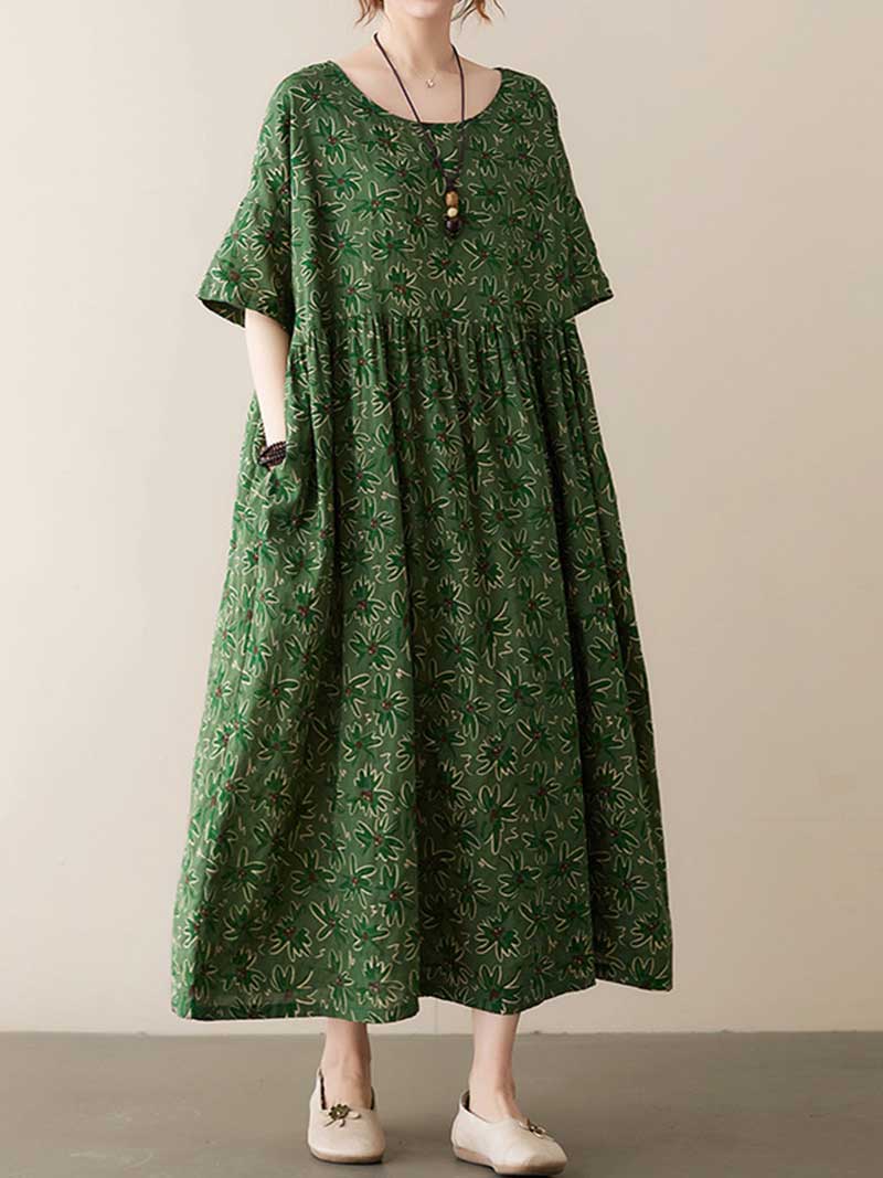 Robe de blouse florale imprimée par fille de rêve