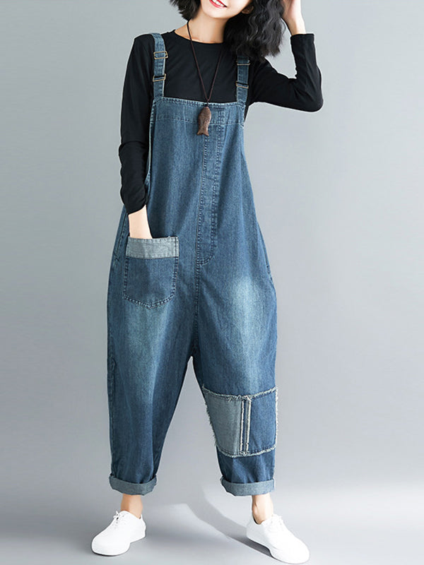 Classic Blue Denim Dungarees