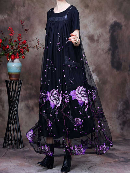 Lightweight printed maxi dres