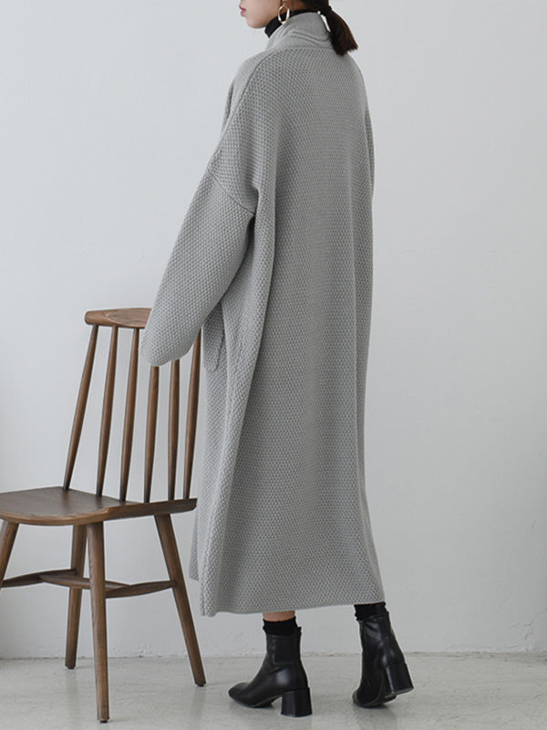 Diamond Long Cardigan Sweater com bolso